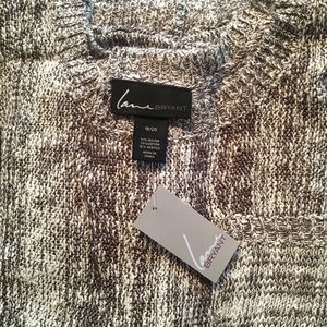 Lane Bryant: sweater tunic with pocket/ mushroom